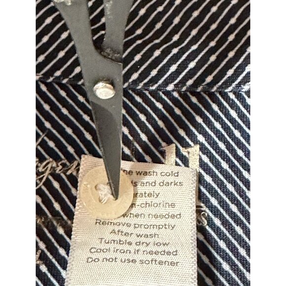 Walter Hagen 11 Majors Men's Golf Polo Shirt SZ XXL Navy Blue Small White Stripe - Picture 9 of 10